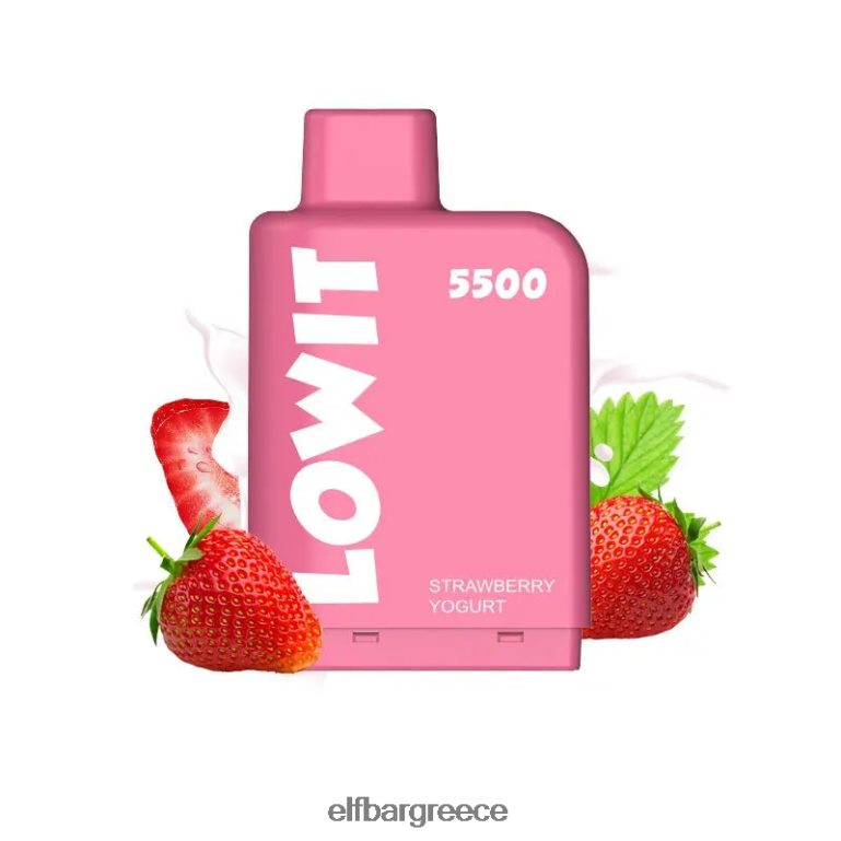 προγεμισμένο λοβό lowit 5500 ρουφηξιές 2%νικ γιαούρτι φράουλα ELFBAR P8V62V147